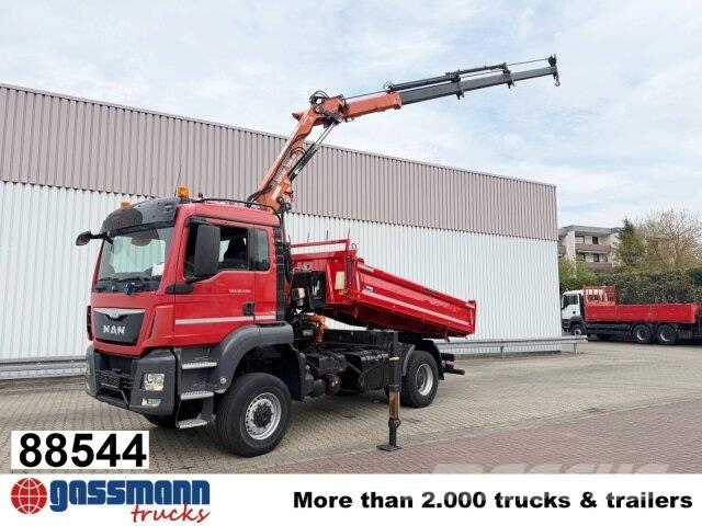 MAN TGS 18.400 4x4 BB, Navi, Kran Atlas 120.2E-A3L, Самосвал