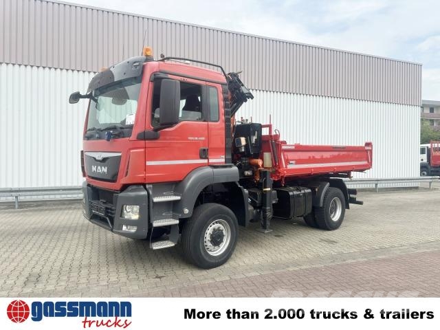 MAN TGS 18.400 4x4 BB, Navi, Kran Atlas 120.2E-A3L, Самосвал