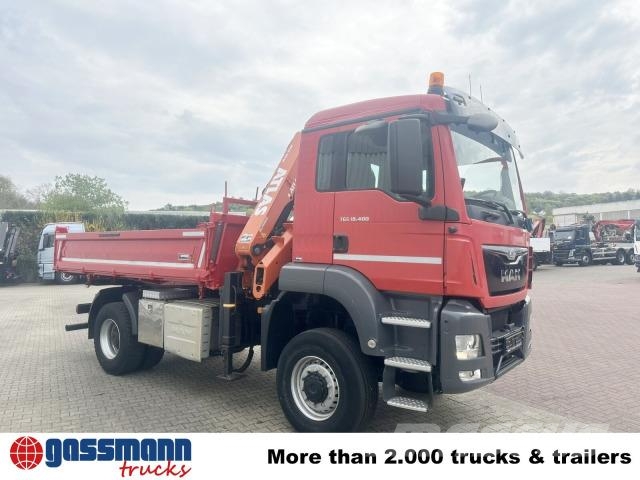 MAN TGS 18.400 4x4 BB, Navi, Kran Atlas 120.2E-A3L, Самосвал