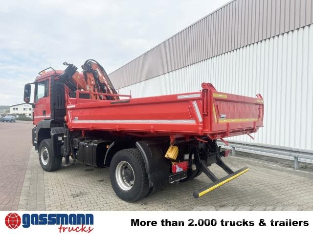 MAN TGS 18.400 4x4 BB, Navi, Kran Atlas 120.2E-A3L, Самосвал