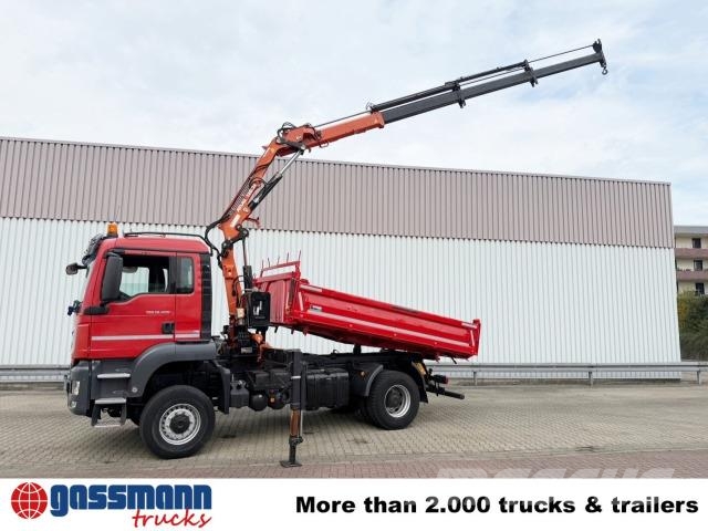 MAN TGS 18.400 4x4 BB, Navi, Kran Atlas 120.2E-A3L, Самосвал