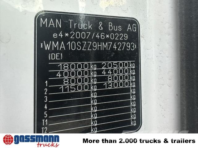 MAN TGS 18.420 4x2 LL, Tele-Absetzer, Funk Kabelløft lastebiler
