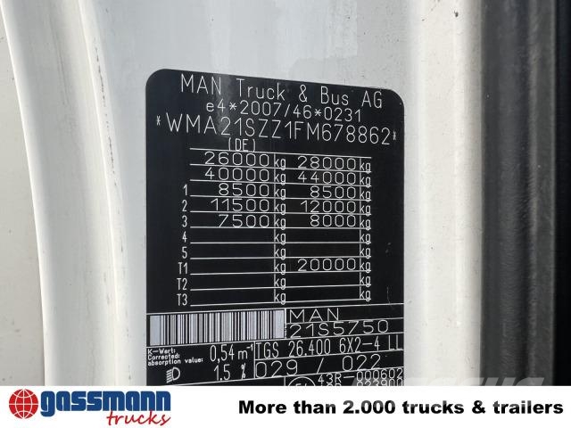 MAN TGS 26.400 6x2-4 LL, Heckkran Palfinger PK20001-K شاحنات مسطحة/مفصلية الجوانب