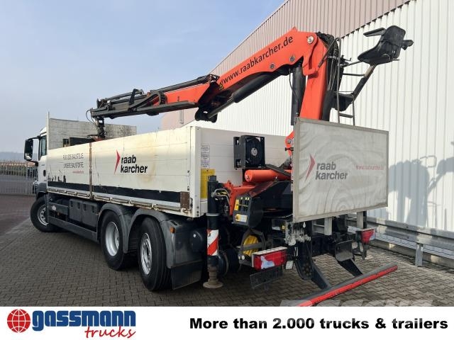 MAN TGS 26.400 6x2-4 LL, Heckkran Palfinger PK20001-K شاحنات مسطحة/مفصلية الجوانب