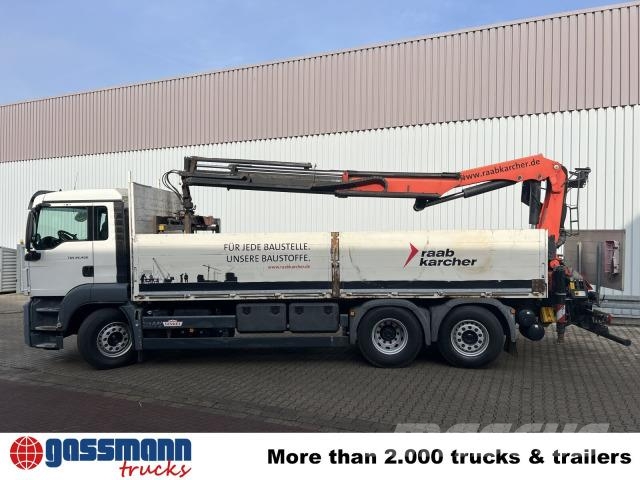 MAN TGS 26.400 6x2-4 LL, Heckkran Palfinger PK20001-K شاحنات مسطحة/مفصلية الجوانب