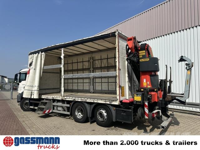 MAN TGS 26.400 6x2-4 LL, Heckkran Palfinger PK23002-C Φορτηγά Kαρότσα με ανοιγόμενα πλαϊνά
