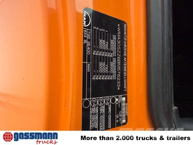 MAN TGS 26.400 6X4 BL Chassis Cab trucks