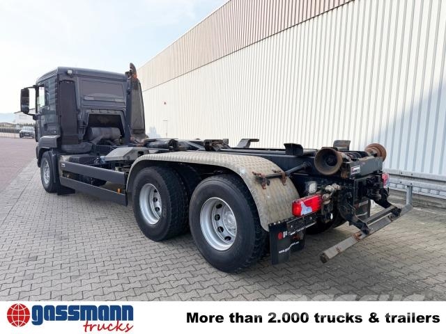MAN TGS 26.440 6x4 BB, Meiller Schub-Knick 훅 리프트 트럭