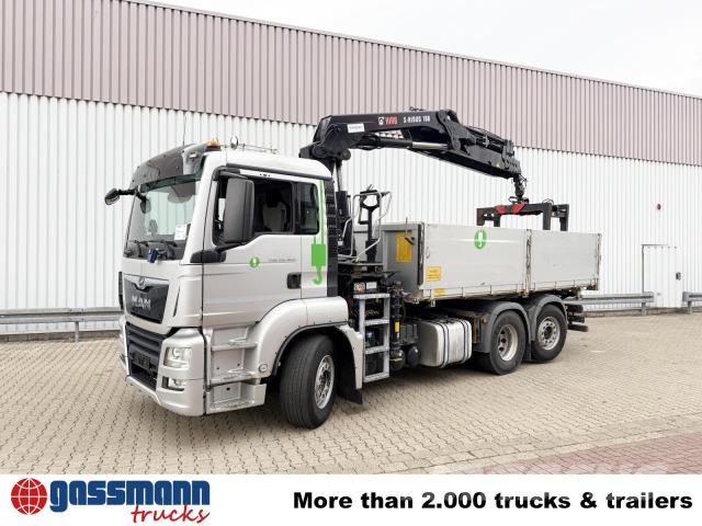 MAN TGS 26.460 6x2-4 BL, Kran Hiab X-HiDuo 188 ES-5, Camiones bañeras basculantes o volquetes