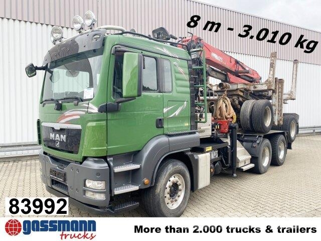 MAN TGS 26.480 6x4 BB, Intarder, Kran Epsilon S270L88, 목재 트럭
