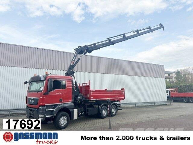 MAN TGS 26.480 6x4 BB, Kran Hiab 244 E-5 Hiduo, Funk, Самосвал