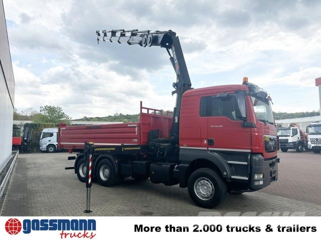 MAN TGS 26.480 6x4 BB, Kran Hiab 244 E-5 Hiduo, Funk, Самосвал