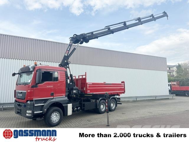 MAN TGS 26.480 6x4 BB, Kran Hiab 244 E-5 Hiduo, Funk, Самосвал