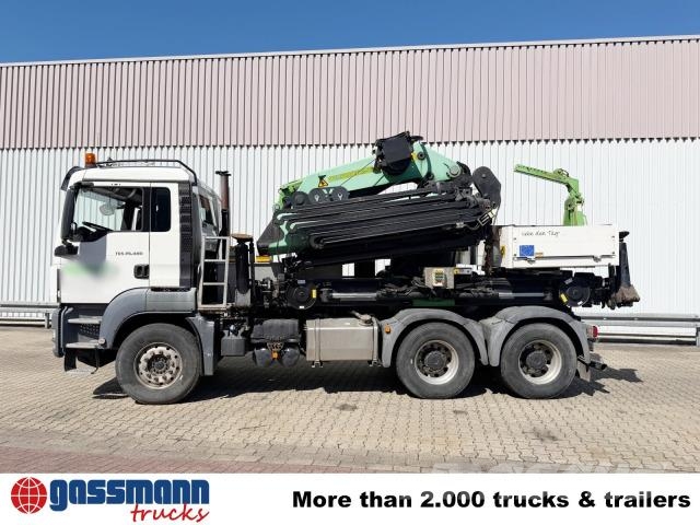 MAN TGS 26.480 6x4 BB, Palfinger Kran PK 92002- SH G 플랫베드/드롭사이드 트럭