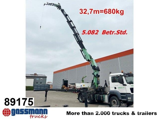 MAN TGS 26.480 6x4 BB, Palfinger Kran PK 92002- SH G 플랫베드/드롭사이드 트럭