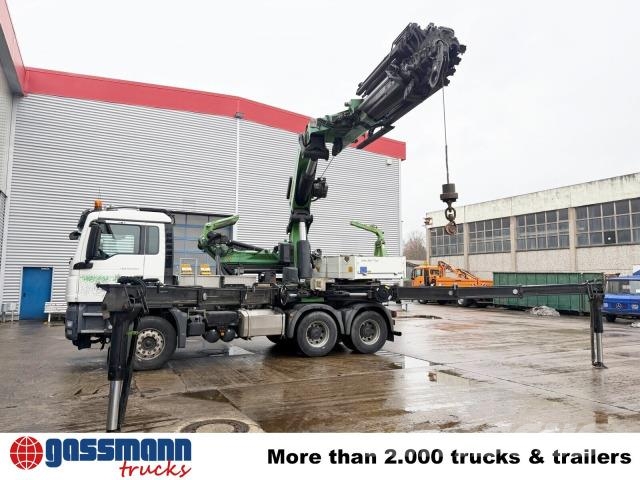 MAN TGS 26.480 6x4 BB, Palfinger Kran PK 92002- SH G 플랫베드/드롭사이드 트럭