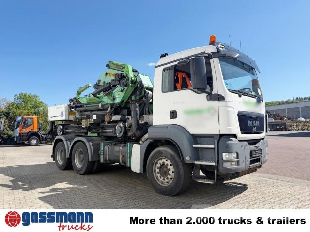 MAN TGS 26.480 6x4 BB, Palfinger Kran PK 92002- SH G 플랫베드/드롭사이드 트럭