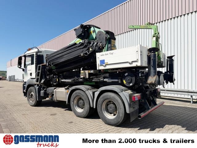 MAN TGS 26.480 6x4 BB, Palfinger Kran PK 92002- SH G 플랫베드/드롭사이드 트럭