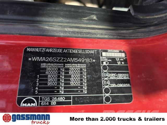 MAN TGS 26.480 6X4 BB, Retarder, Meiller Abrollkipper
