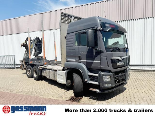 MAN TGS 26.500 6X4H-4 BL, PriTarder, HydroDrive, 목재 트럭