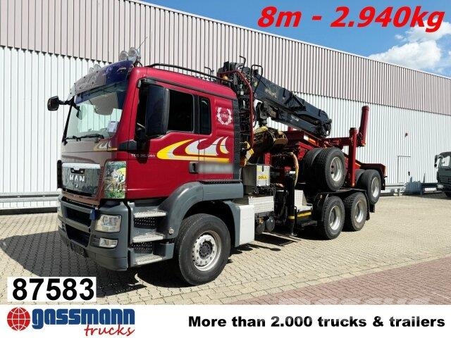MAN TGS 26.540 6X4 BL, Intarder, Kran Epsilon S260L82, 목재 트럭