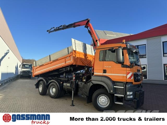 MAN TGS 28.400 6X4-4 BL, Kran Palfinger PK12001-EH, Самосвал