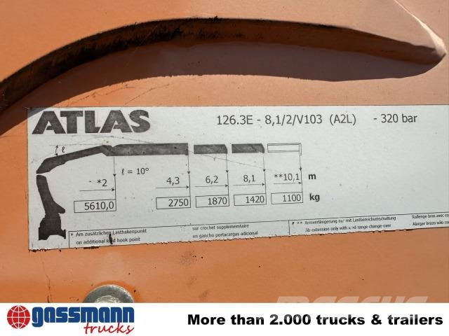 MAN TGS 28.440 6x2-4 BL, Kran Atlas 126.3E-A2L, Funk, Krokbil