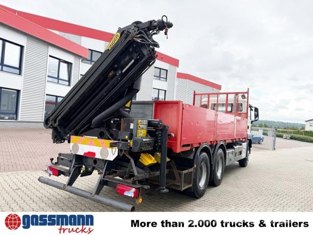 MAN TGS 33.400 6x4 BB, Navi, Heckkran PK18002-EH C, 플랫베드/드롭사이드 트럭