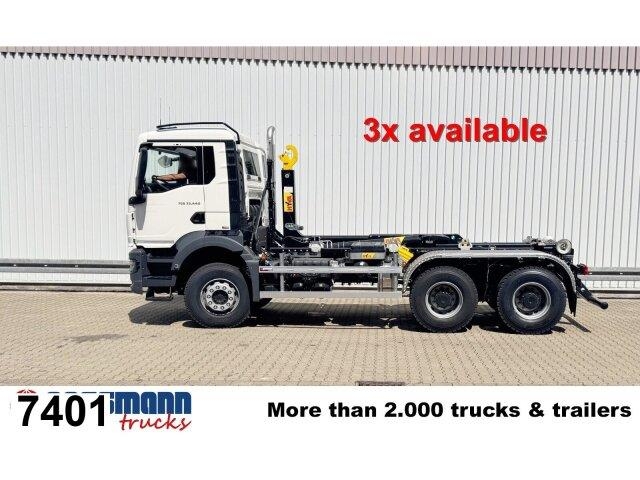 MAN TGS 33.440 6x4 BB 훅 리프트 트럭