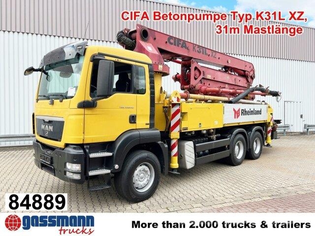 MAN TGS 33.440 6X4 BB, Betonpumpe CIFA K31L XZ, 31m Camiones hormigonera