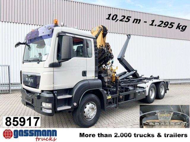MAN TGS 33.440 6X4 BL mit Kran Effer 165-3S, Funk 훅 리프트 트럭