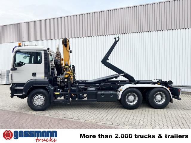 MAN TGS 33.440 6X4 BL mit Kran Effer 165-3S, Funk 훅 리프트 트럭
