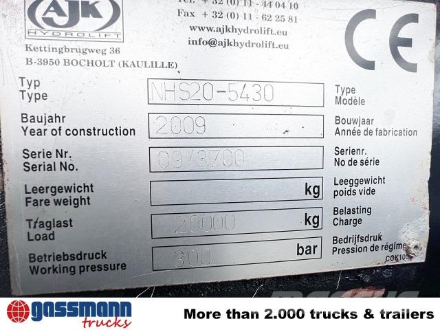 MAN TGS 33.440 6X4 BL mit Kran Effer 165-3S, Funk 훅 리프트 트럭