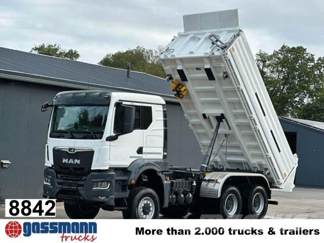 MAN TGS 33.480 6x6 BB CH, Hohe Bauart, Nebenantrieb 덤프 트럭