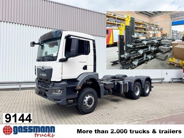 MAN TGS 33.480 6x6 BB CH, Hohe Bauart, Nebenantrieb 훅 리프트 트럭