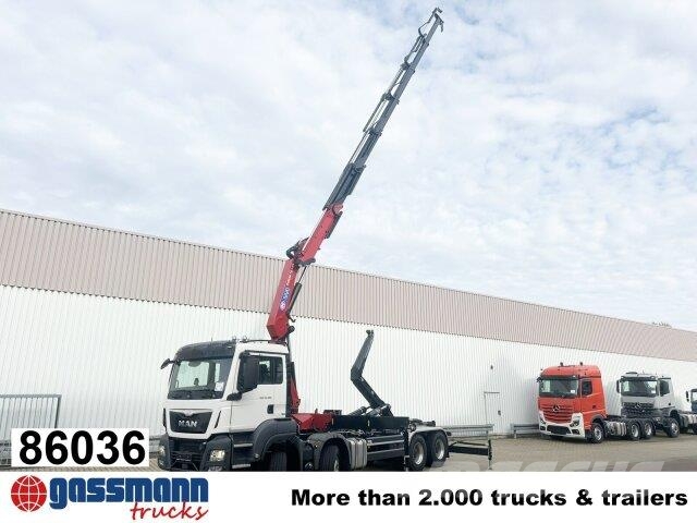 MAN TGS 35.480 8X4 BL, Kran HMF 3220-K6, 4-fach Φορτηγά ανατροπή με γάντζο