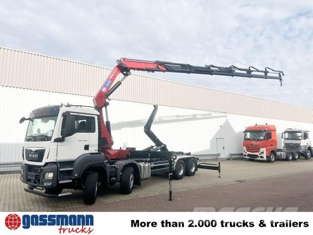 MAN TGS 35.480 8X4 BL, Kran HMF 3220-K6, 4-fach Φορτηγά ανατροπή με γάντζο