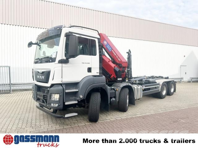 MAN TGS 35.480 8X4 BL, Kran HMF 3220-K6, 4-fach Φορτηγά ανατροπή με γάντζο