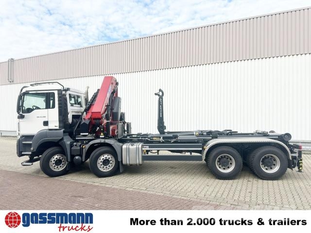 MAN TGS 35.480 8X4 BL, Kran HMF 3220-K6, 4-fach Φορτηγά ανατροπή με γάντζο