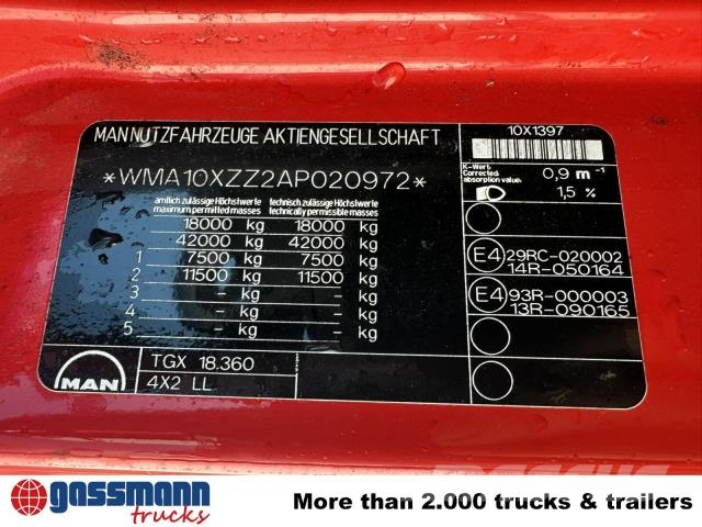 MAN TGX 18.360 4X2 LL, Fahrschule Camiones portacontenedores