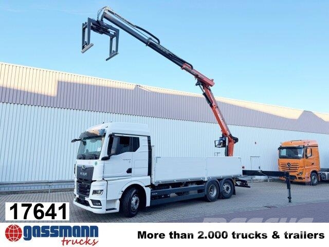 MAN TGX 26.470 6x2-4 BL, Heckkran Atlas AK 170.2-A12, Flakbilar