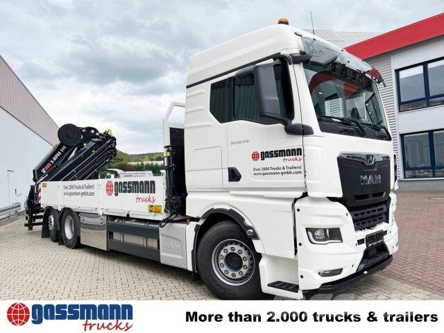 MAN TGX 26.510 6x2-4 LL, Kran Hiab X-HiPro 548 E-8, Platformas/izkraušana no sāniem