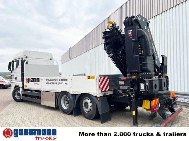 MAN TGX 26.510 6x2-4 LL, Kran Hiab X-HiPro 548 E-8, Platformas/izkraušana no sāniem