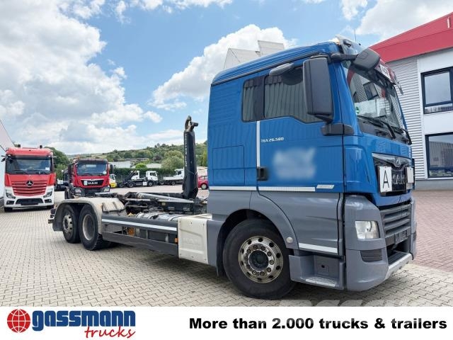 MAN TGX 26.580 6x2-4 BL, Intarder, Lenk-/Liftachse, 훅 리프트 트럭