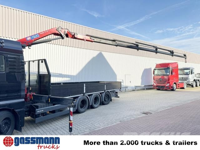 MAN TGX 35.460 8X4-4 BL, Kran HMF 1920-K5, Funk, شاحنات مسطحة/مفصلية الجوانب