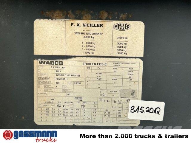 Meiller MHPS 12/27 NOSS2, Stahlmulde ca. 26m³, Liftachse Semi-trailer med tip