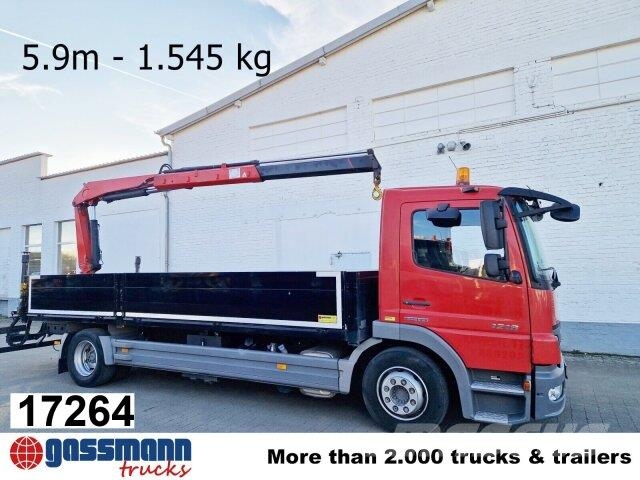 Mercedes-Benz 1218 L 4x2, Fassi Kran F 95A21 5.9m-1.545 kg, Flatbed / Dropside trucks