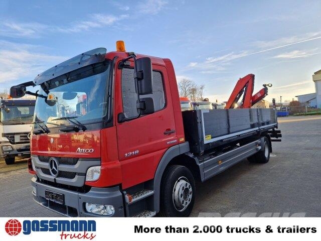 Mercedes-Benz 1218 L 4x2, Fassi Kran F 95A21 5.9m-1.545 kg, Flatbed / Dropside trucks