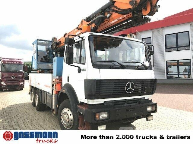Mercedes-Benz 2638 K 6x4 mit Heckkran Palfinger PK 68000 Flatbed / Dropside trucks