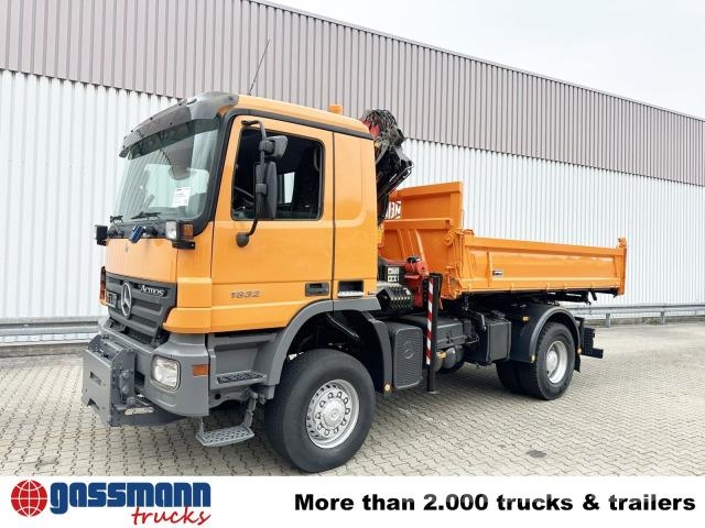 Mercedes-Benz Actros 1832 AK 4x4, Winterdienstaustattung, Kran Caminhões basculantes